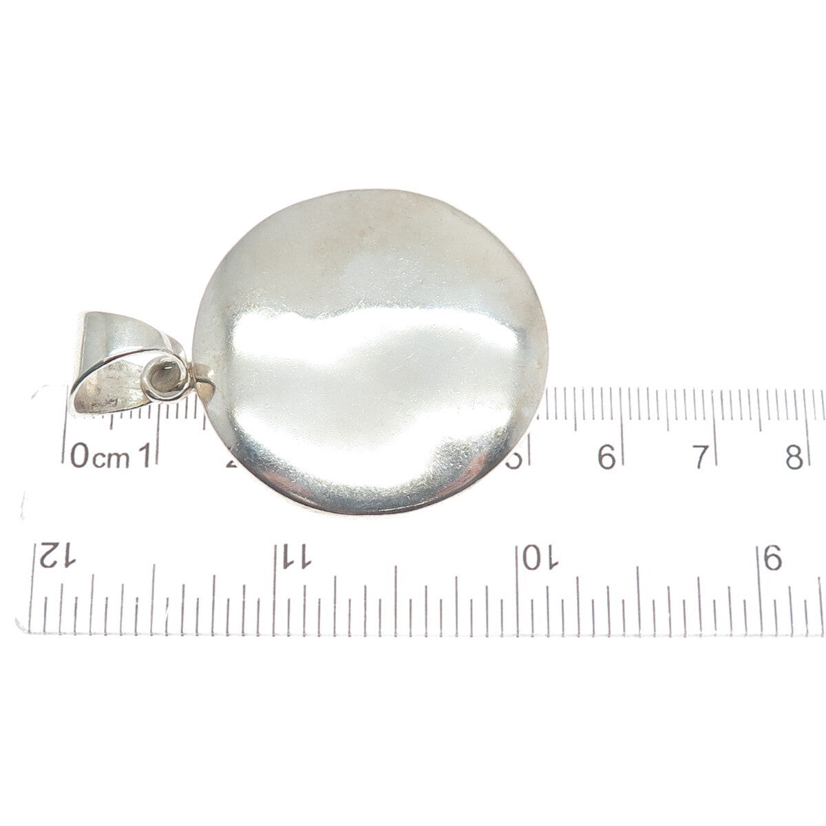 SILPADA 925 Sterling Silver Vintage Moon Round Disc Pendant
