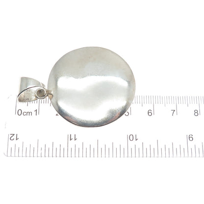 SILPADA 925 Sterling Silver Vintage Moon Round Disc Pendant