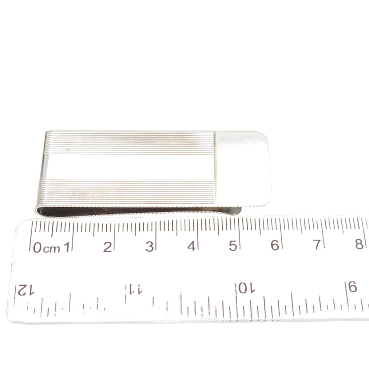 TIFFANY & CO. 925 Sterling Silver Vintage Ribbed Money Clip