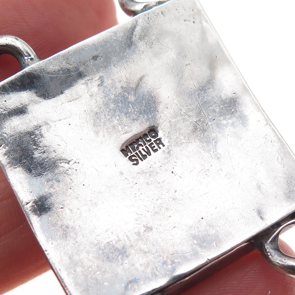 925 Sterling Silver Vintage Mexico Bracelet / Necklace Box Lock Clasp