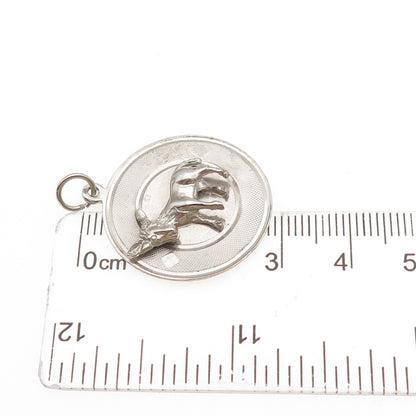 925 Sterling Silver Vintage Donkey Charm Pendant