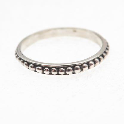 Silpada & Shube Sterling Silver Vintage Rosary Dots Beaded Band Ring Size 9.25