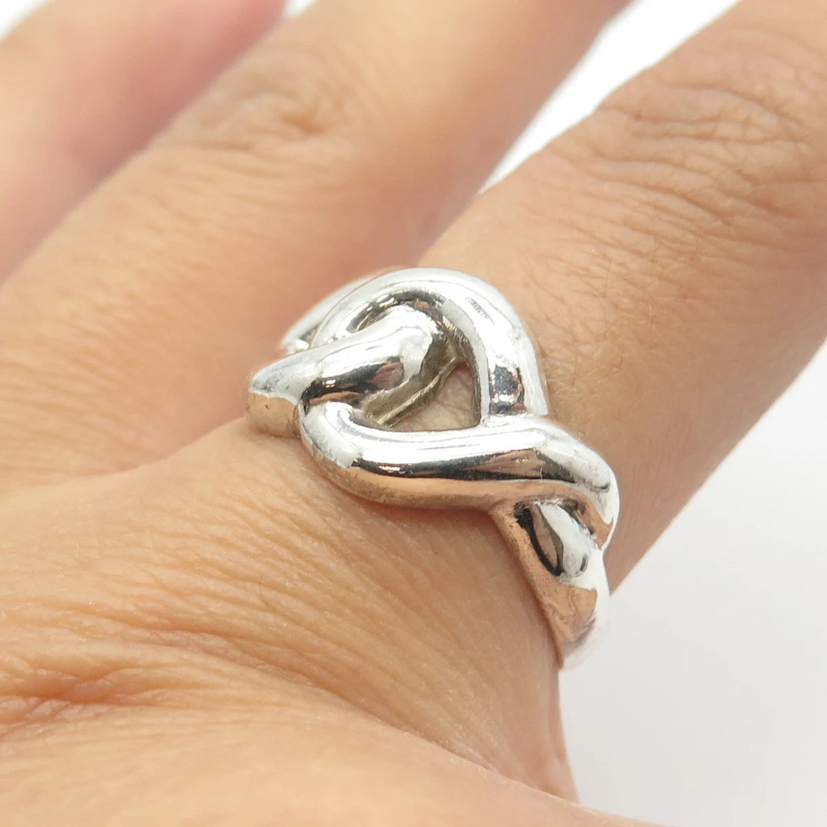 925 Sterling Silver Vintage Chain Ring Size 8.75