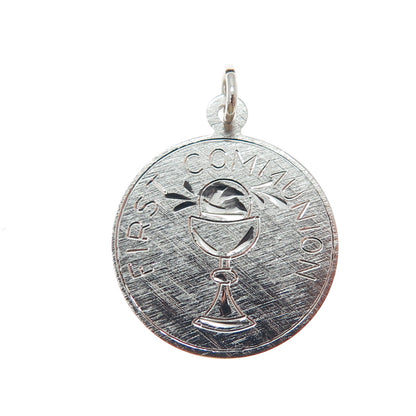 GRIFFITH & SONS CO. Silver Filled Vintage First Communion Charm Pendant