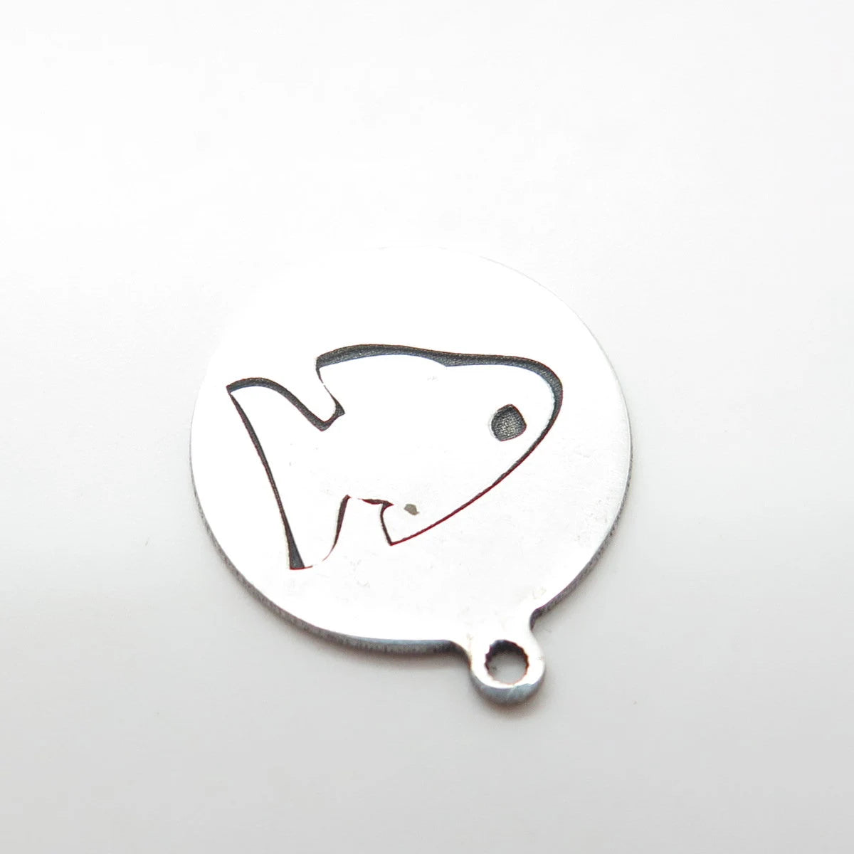 925 Sterling Silver USA Two In Town Fish Charm Pendant