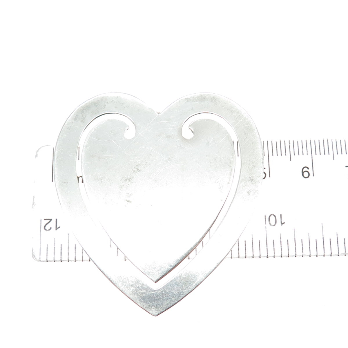 REED & BARTON 925 Sterling Silver Vintage Heart Bookmark