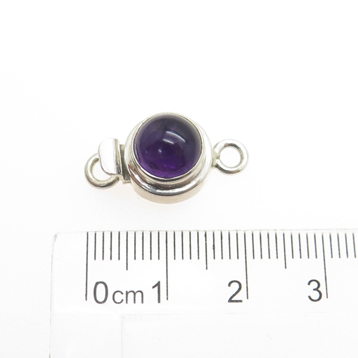 925 Sterling Silver Vintage Real Amethyst Bracelet & Necklace Box Lock Clasp