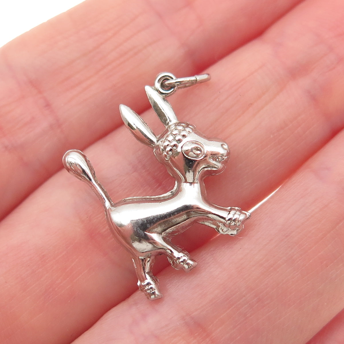 925 Sterling Silver Vintage Germany Donkey 3D Mini Charm Pendant