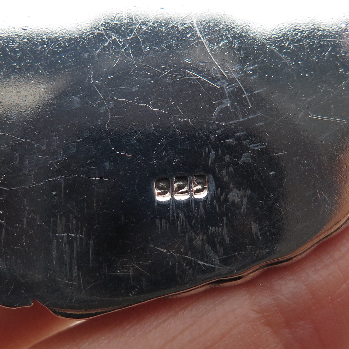 925 Sterling Silver Vintage Real Sodalite Modernist Oxidized Charm Pendant