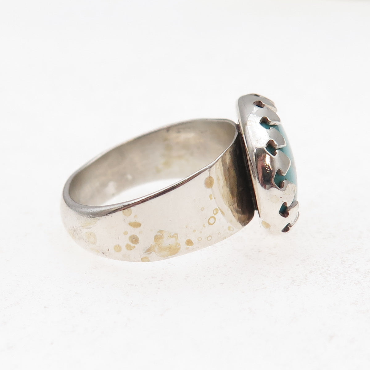 Carolyn Pollack Old Pawn 925 Sterling Silver Vintage Turquoise Ring Size 8.25