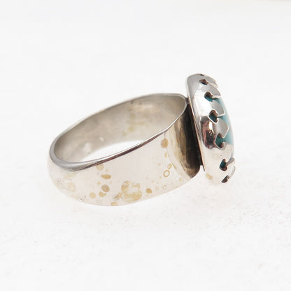 Carolyn Pollack Old Pawn 925 Sterling Silver Vintage Turquoise Ring Size 8.25