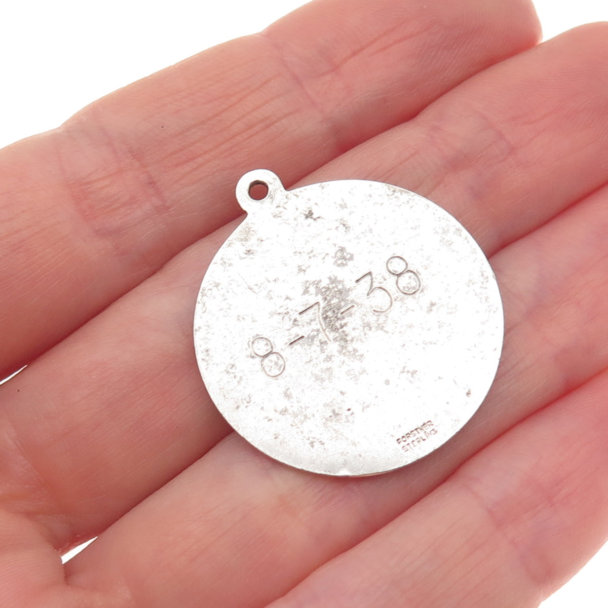 Forstner Sterling Silver Vintage To an Angel for 25 Years of Happiness Pendant