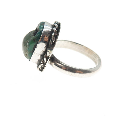 Kenneth Jones Navajo Old Pawn 925 Sterling Silver Vintage Turquoise Ring Size 6