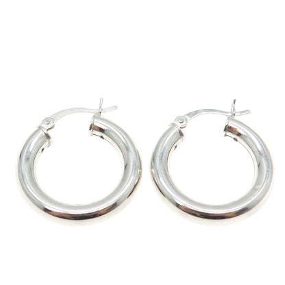 925 Sterling Silver Small Tube Hoop Earrings