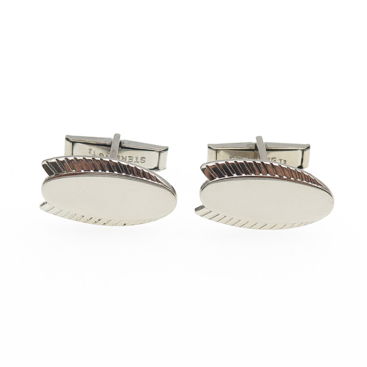 925 Sterling Silver Vintage T2 Modernist Cufflinks