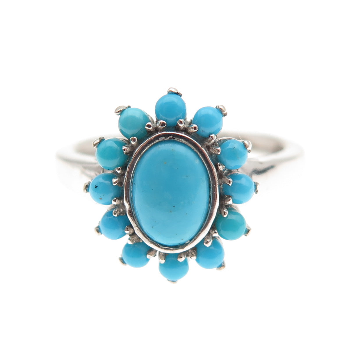 Chuck Clemency 925 Sterling Silver Real Sleeping Beauty Turquoise Ring Size 6.25