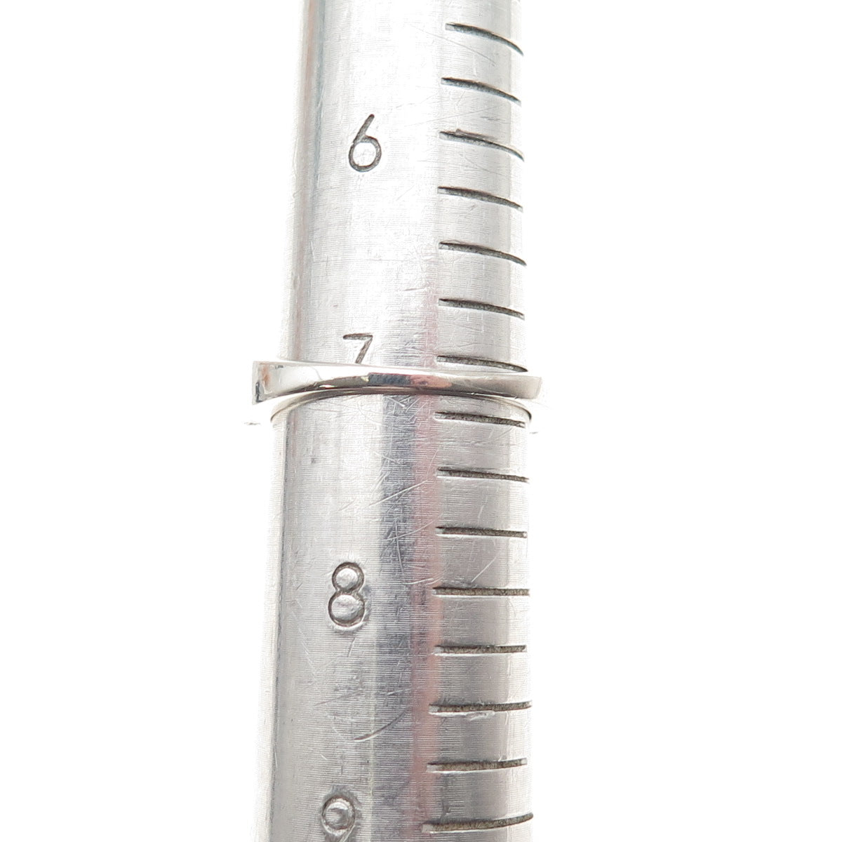 925 Sterling Silver Round-Cut C Z Engagement Ring Size 7.25