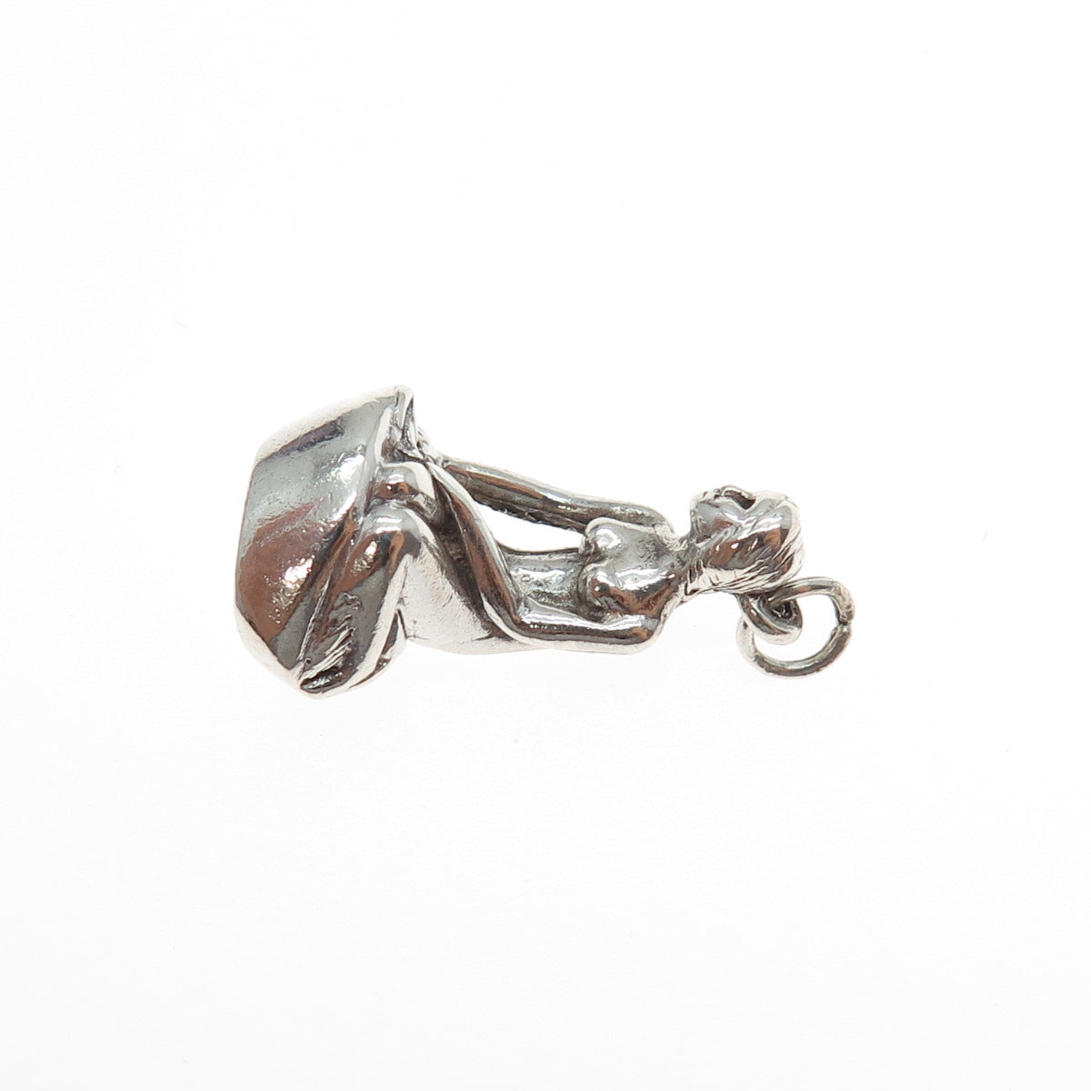 BERNARD HERTZ Sterling Silver Vintage Denmark Mermaid Mini 3D Charm Pendant