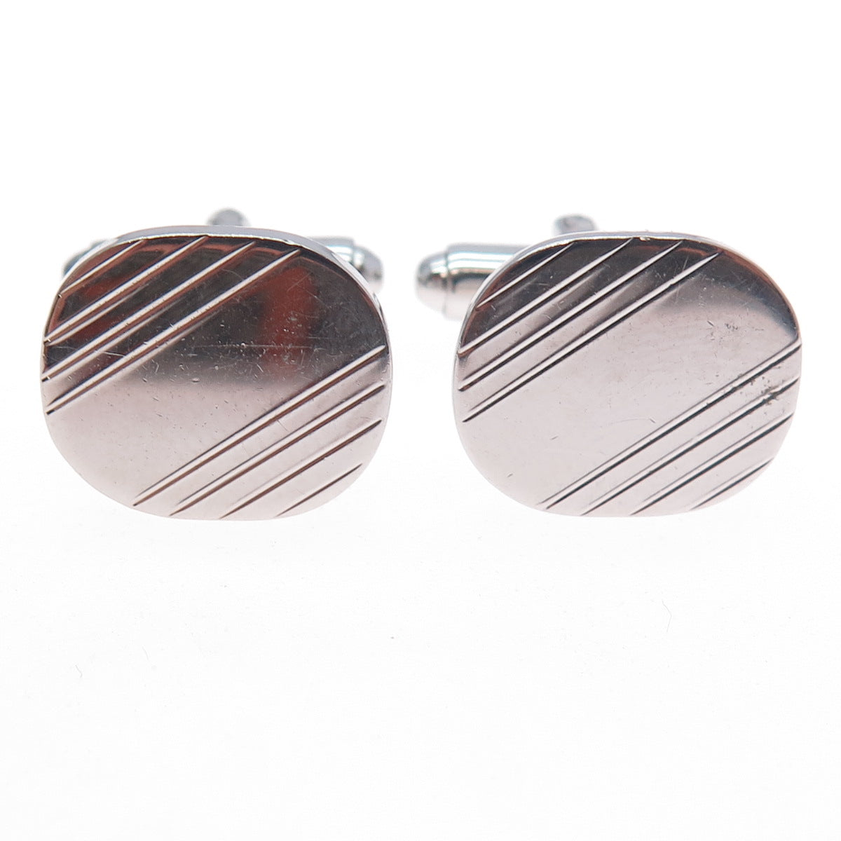 925 Sterling Silver Vintage Cushion Oval Cufflinks