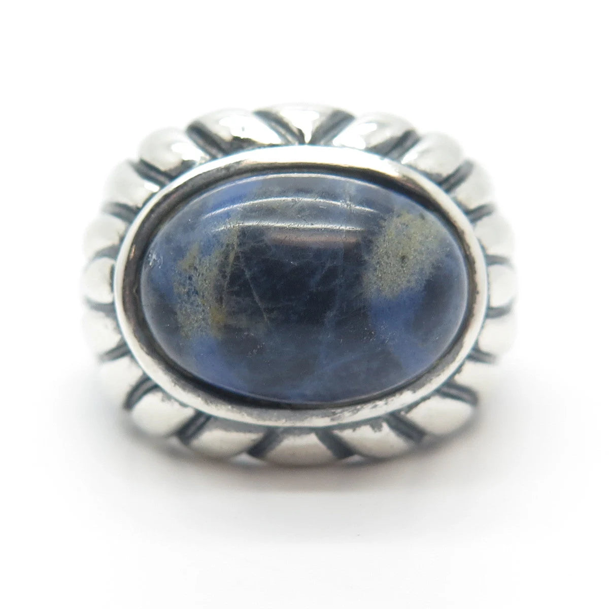 925 Sterling Silver Vintage Ross Simons Real Sodalite Gemstone Ring Size 5