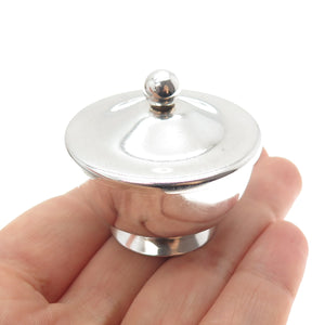 GUMP'S 925 Sterling Silver Antique Art Deco Individual Salt Cellar w/ Lid