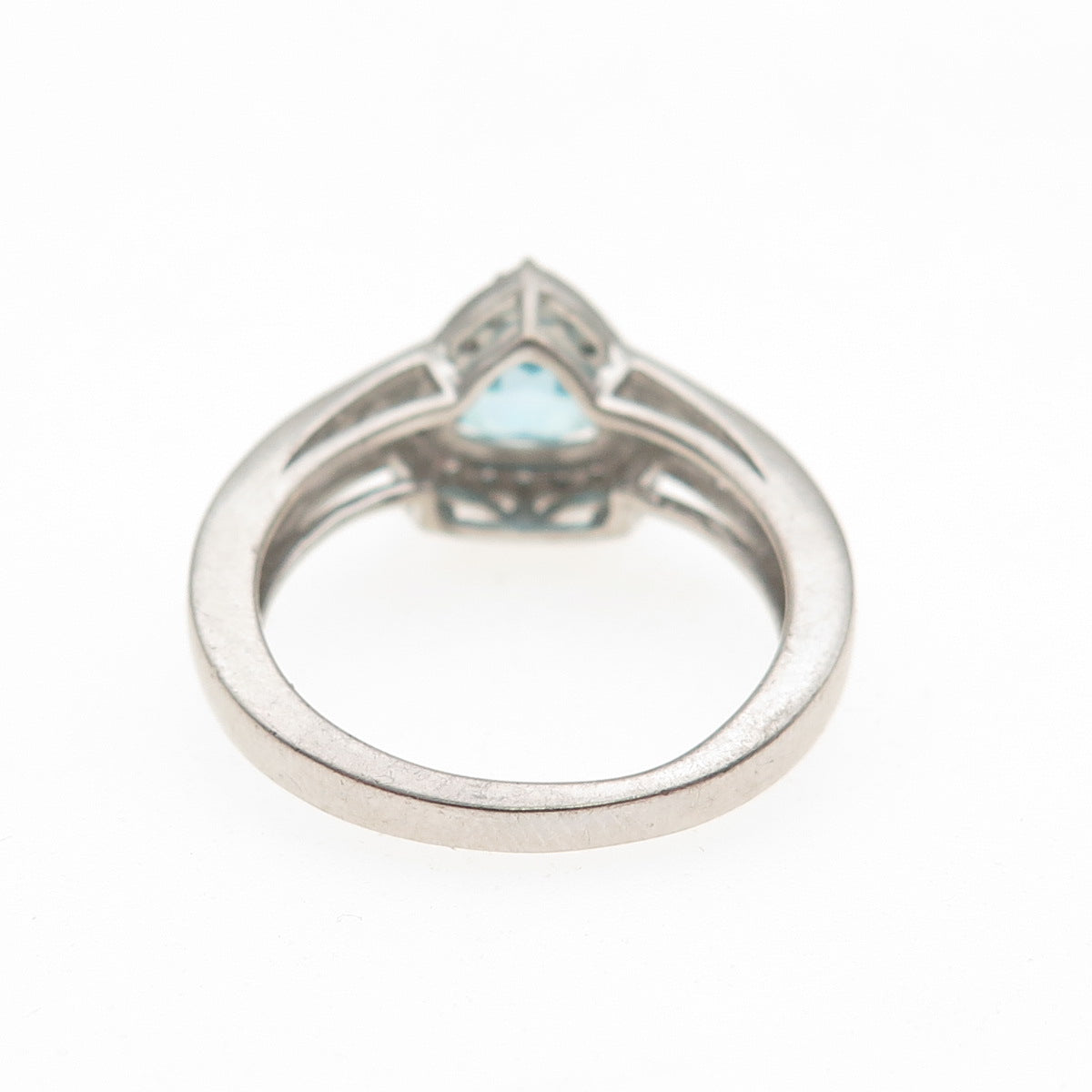 925 Sterling Silver Real Apatite & White Topaz Ring Size 7.25