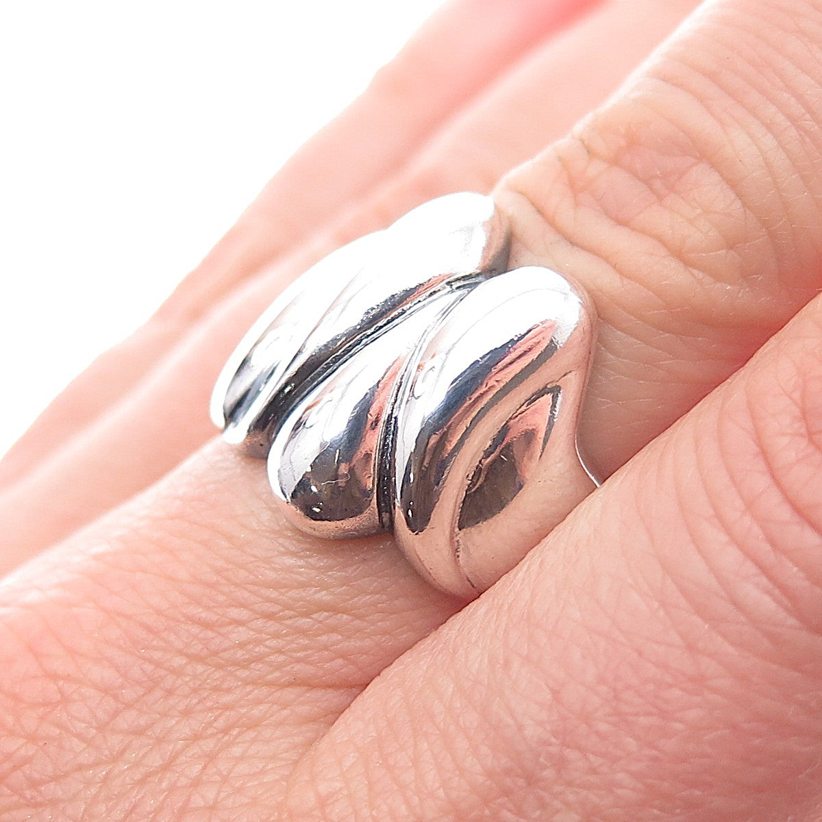 MWS Mark Wasserman Samara 925 Sterling Silver Vintage Modernist Ring Size 6.5