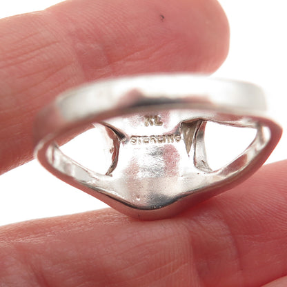 Keybahi Lewis Navajo Old Pawn 925 Sterling Silver Vintage Agate Ring Size 11.75