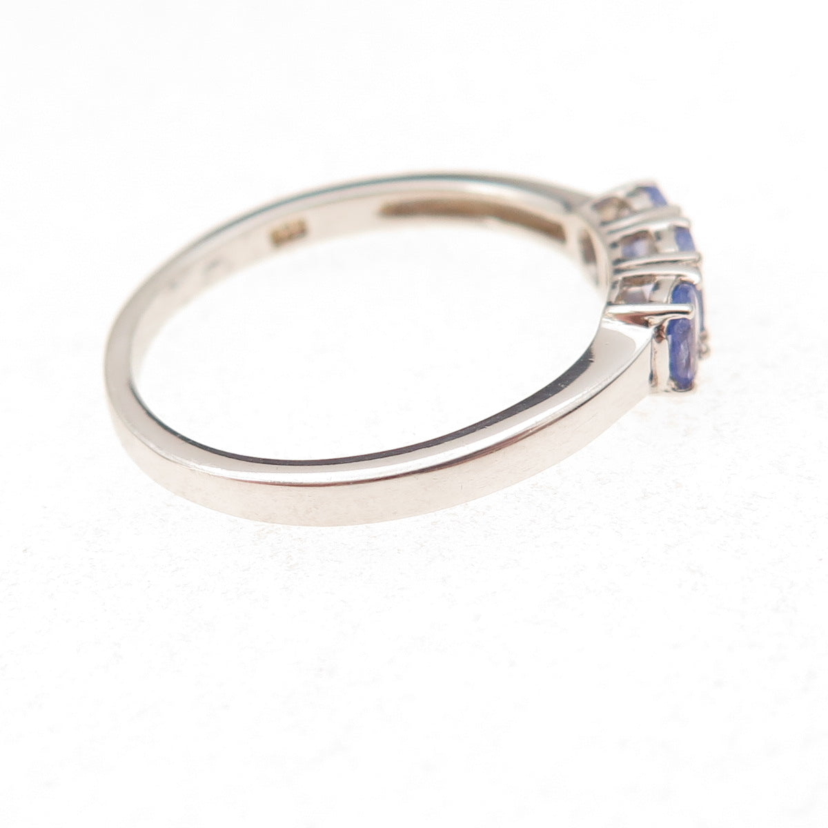Chuck Clemency 925 Sterling Silver Real Oval-Cut Tanzanite Ring Size 8.5