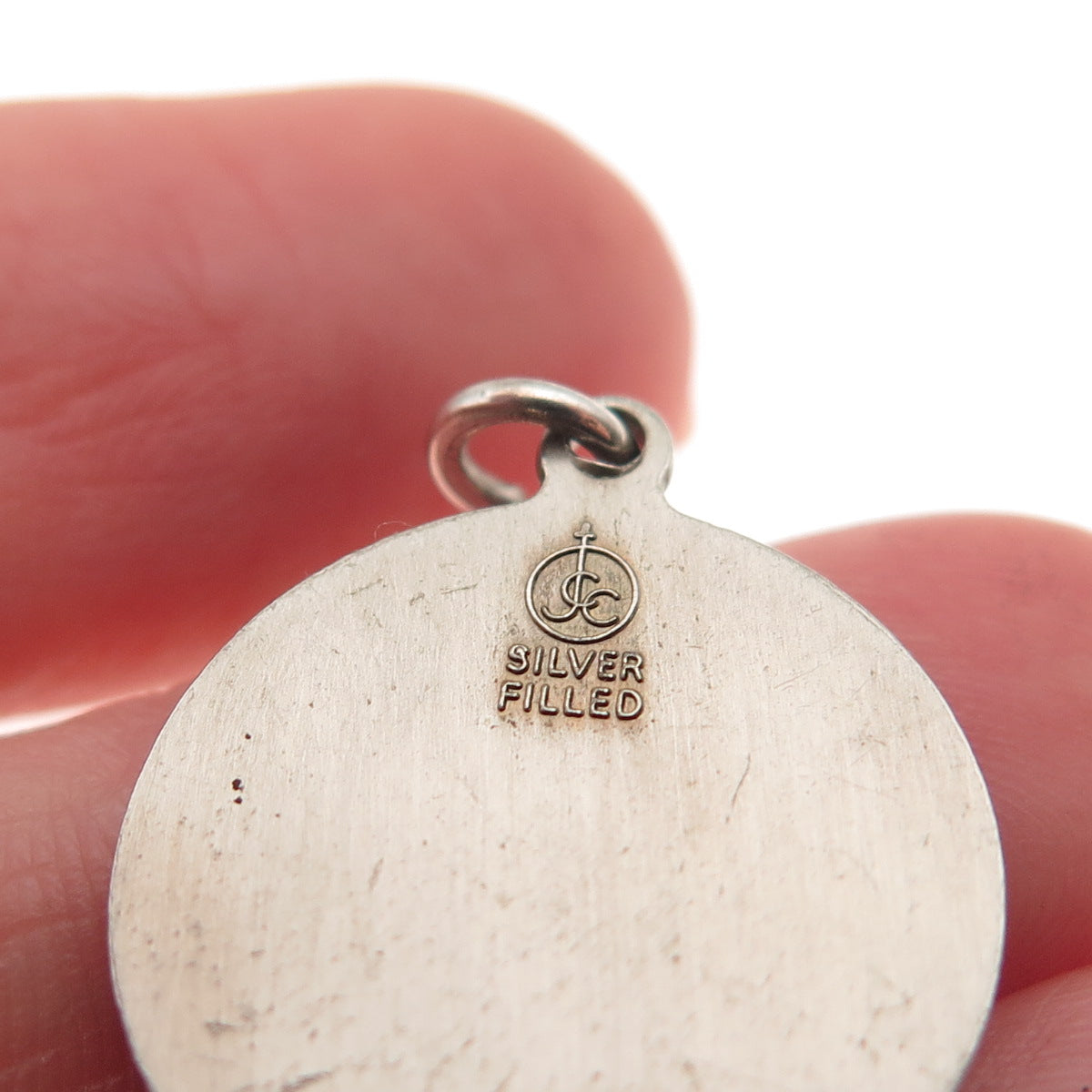 925 Sterling Silver Filled Vintage Saint Gerard Majella Medal Mini Charm Pendant