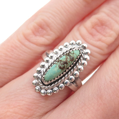 Bell Trading Post Old Pawn 925 Sterling Silver Vintage Turquoise Ring Size 5.5