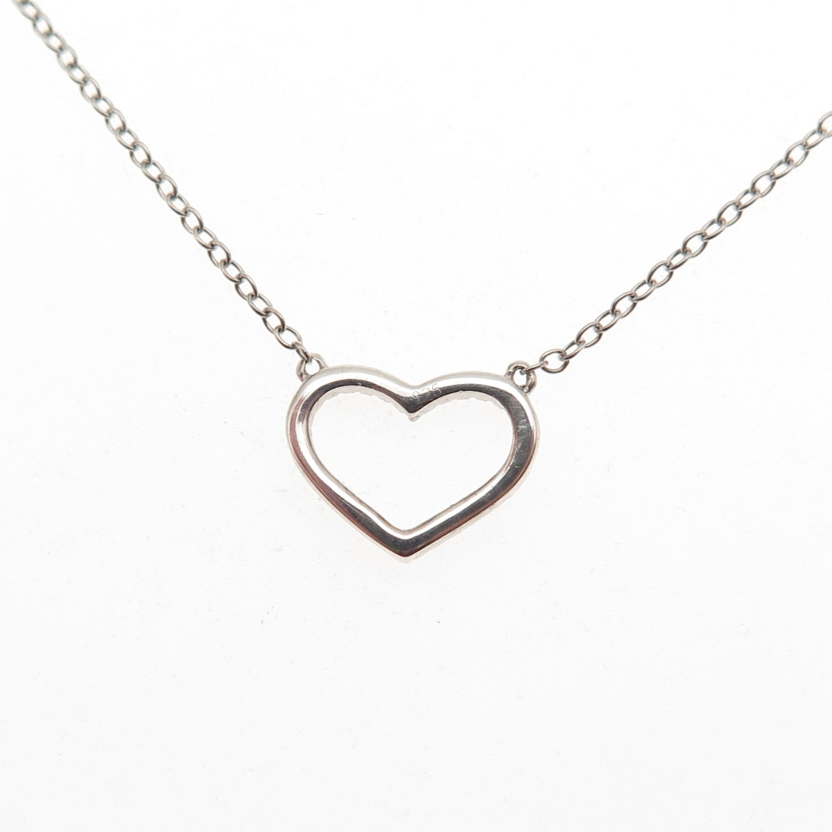 Emma Skye 925 Sterling Silver Real Diamond Heart Cable Chain Necklace 18-20"