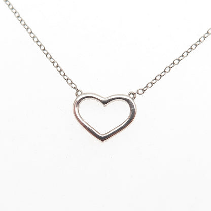 Emma Skye 925 Sterling Silver Real Diamond Heart Cable Chain Necklace 18-20"