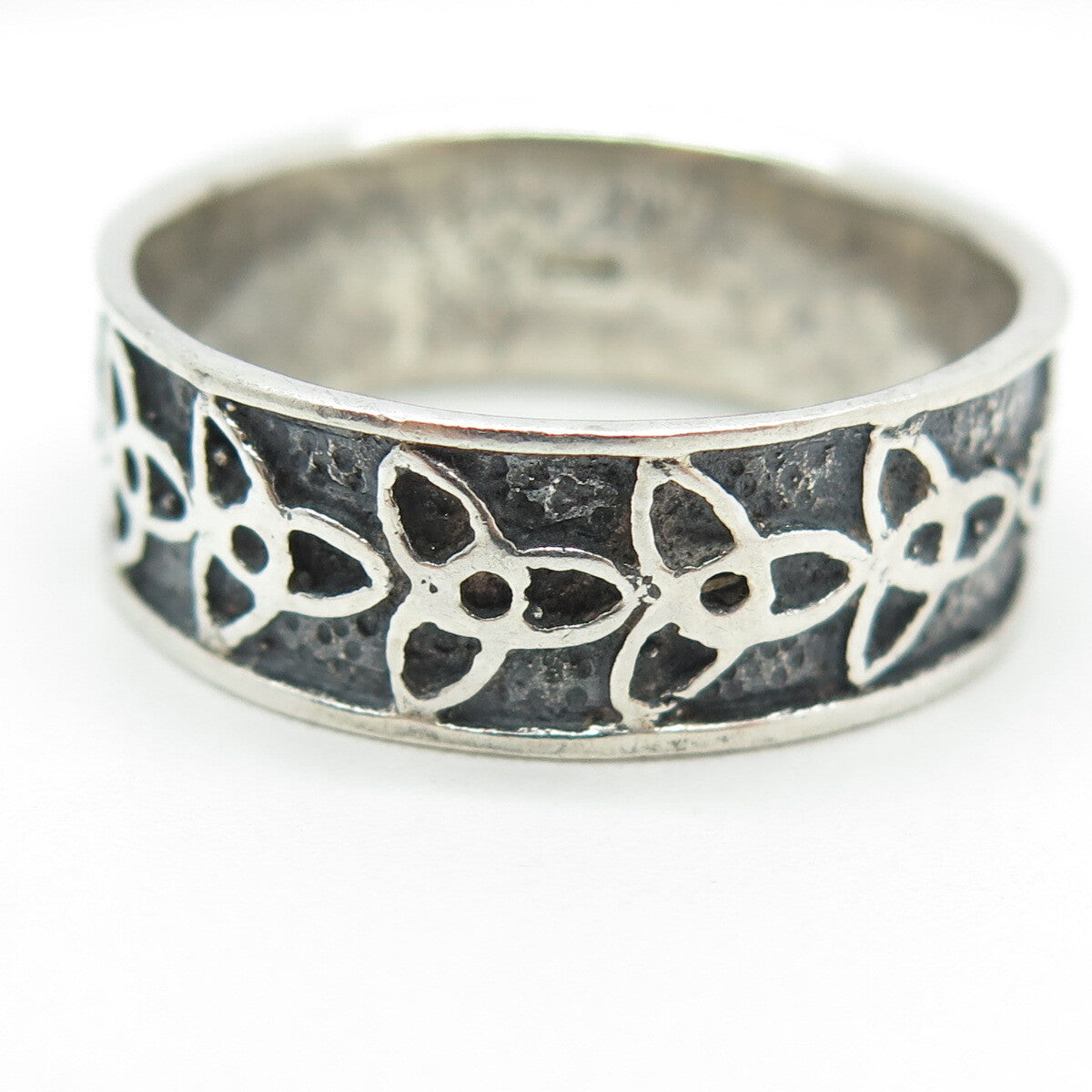925 Sterling Silver Vintage Celtic Trinity Knot Band Ring Size 13.25
