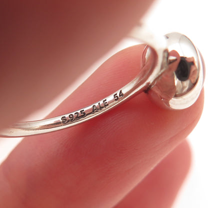 Pandora 925 Sterling Silver Rose Crystal Poetic Droplet Ring Size 6.75