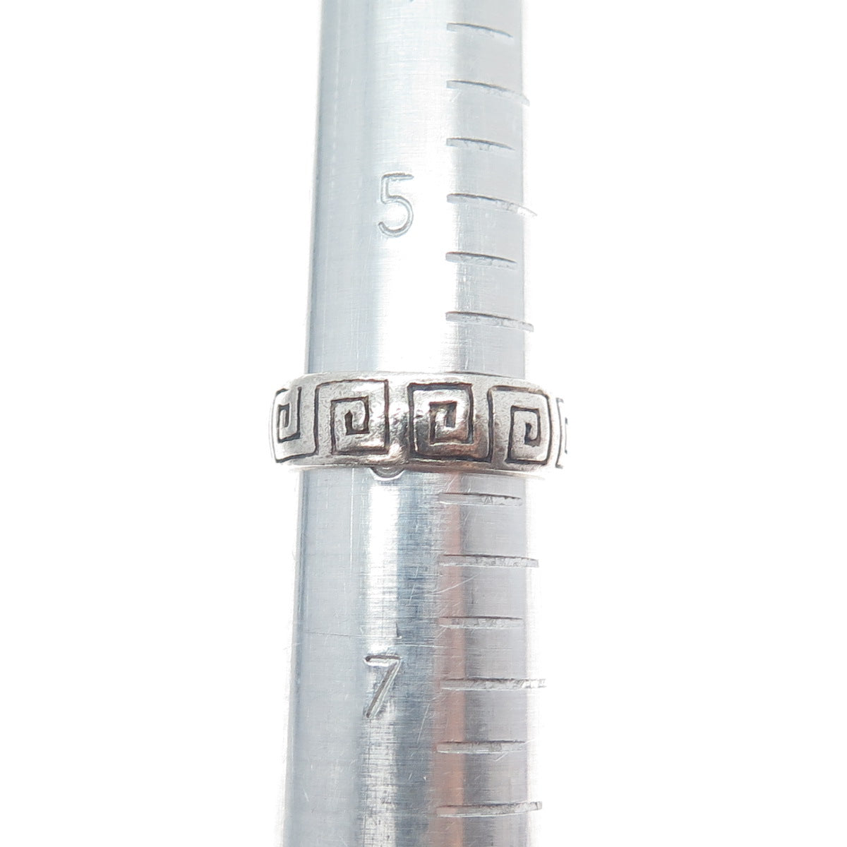 CHAPAL ZENRAY 925 Sterling Silver Vintage Spiral Oxidized Band Ring Size 6.25