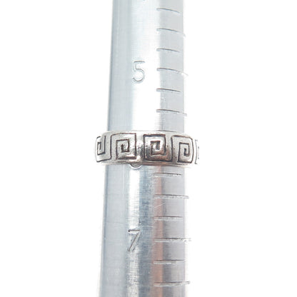 CHAPAL ZENRAY 925 Sterling Silver Vintage Spiral Oxidized Band Ring Size 6.25