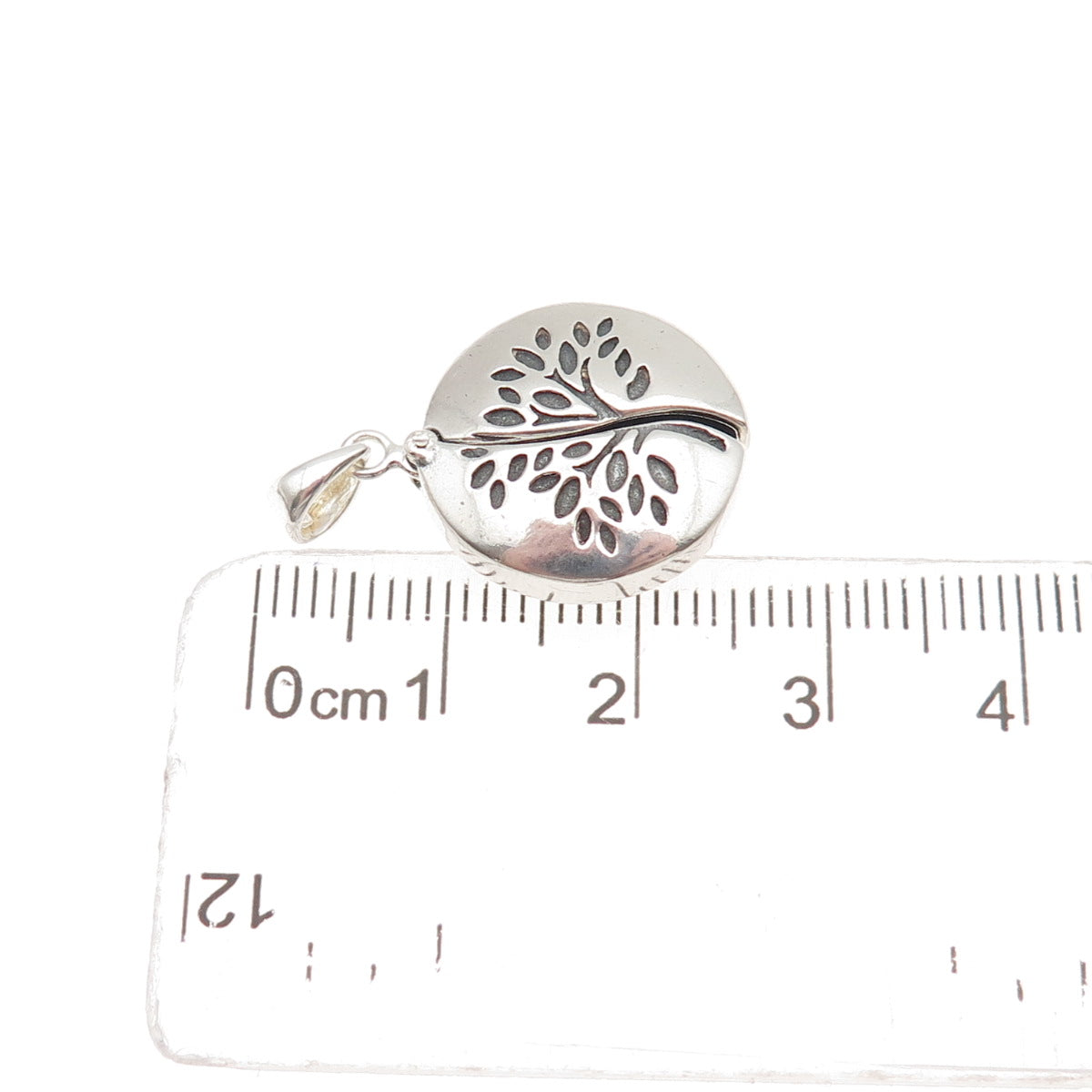 Han 925 Sterling Silver Vintage Family is Everything Tree Open Charm Pendant