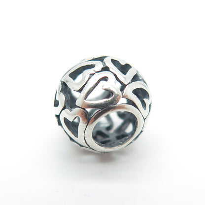 CHAMILIA 925 Sterling Silver Open Hearts Bead Charm