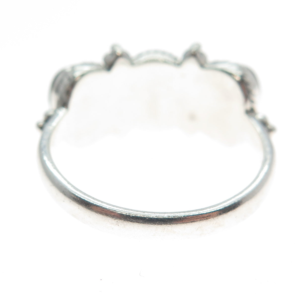 DOUG PAULUS 925 Sterling Silver Vintage Real Tiger Eye Beaded Ring Size 10.25