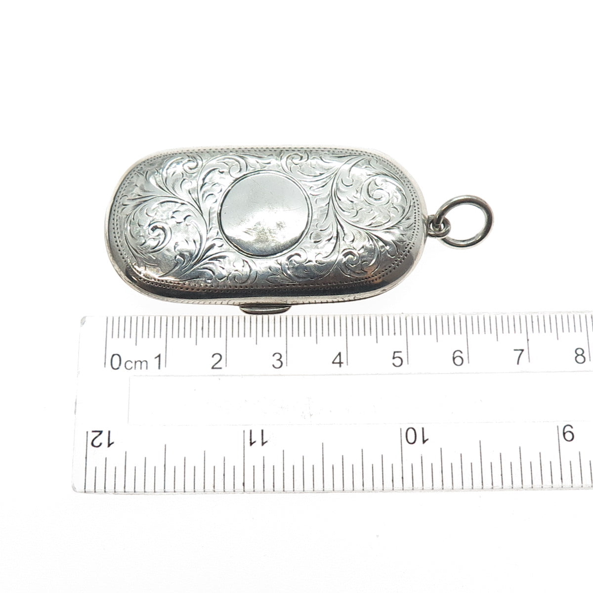 Bert Gordon 925 Sterling Antique 1911 Birmingham Engraved Coin Case Holder #26