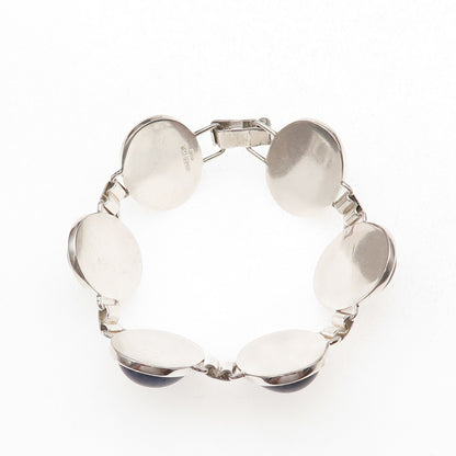 Lutz & Weiss 925 Sterling Silver Vintage West Germany Real Sodalite Bracelet 7"