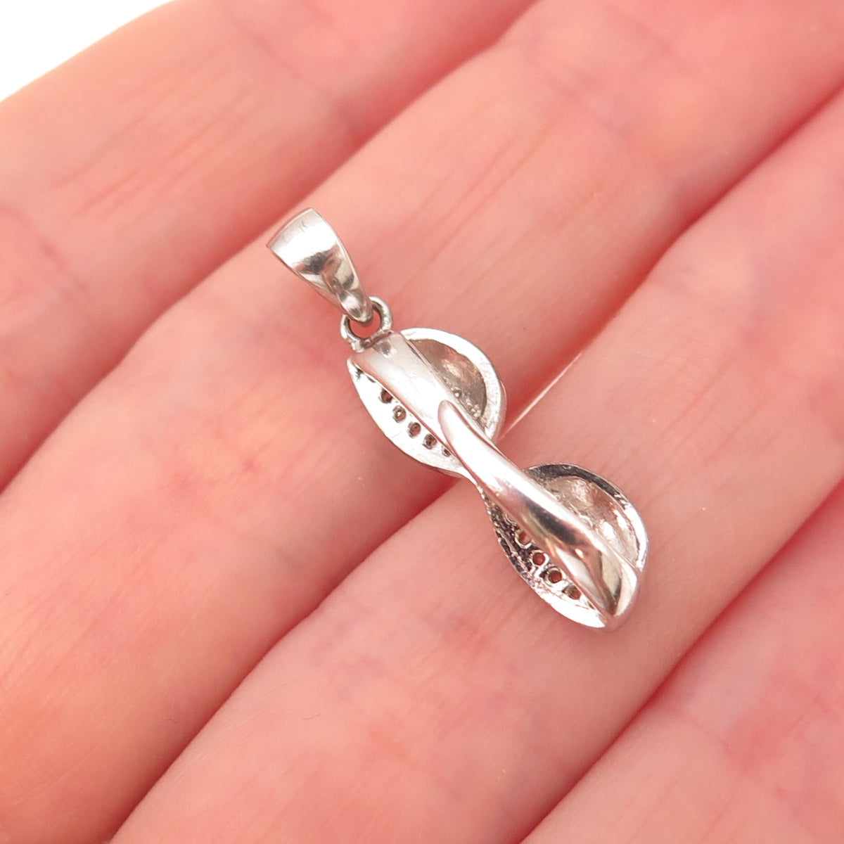 Jacmel Mauritius 925 Sterling Silver Vintage Enamel C Z Sunglasses Charm Pendant