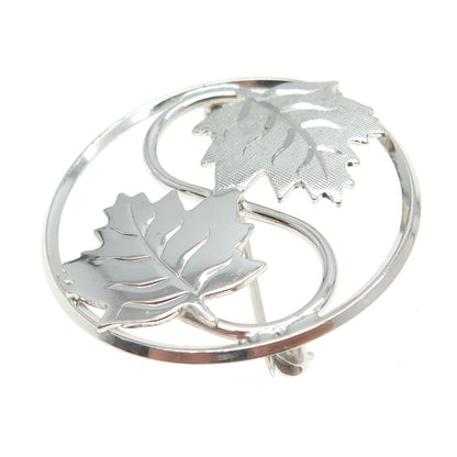 LAMODE 925 Sterling Silver Vintage Maple Leaf Pin Brooch
