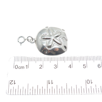 SX SALLY C 925 Sterling Silver Vintage Sand Dollar Minimalist Charm Pendant