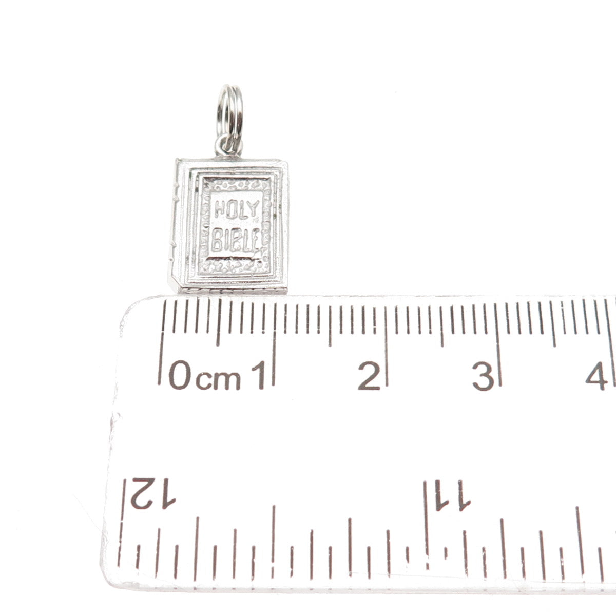 925 Sterling Silver Vintage Holy Bible Mini Charm Pendant