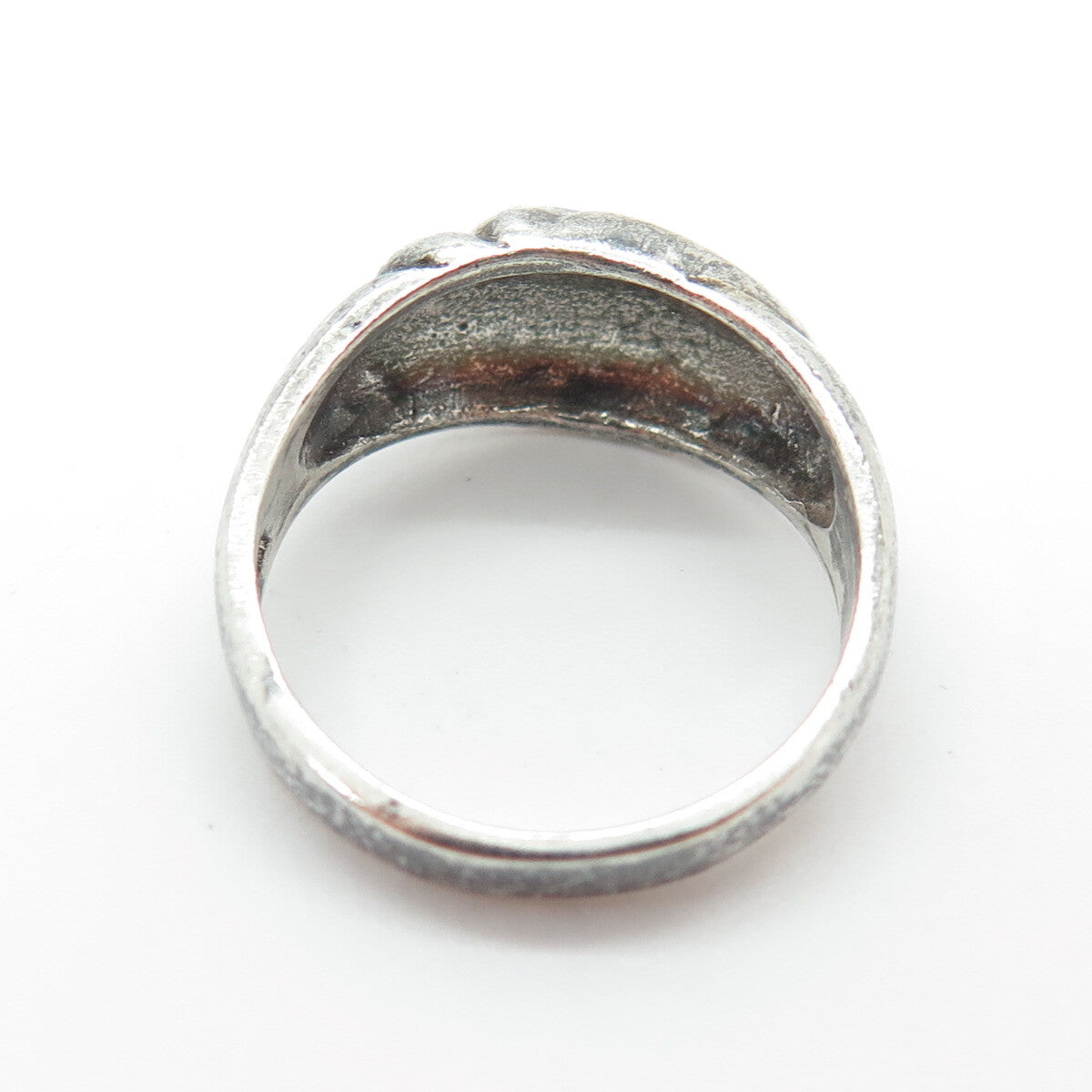 CHAPAL-ZENRAY 925 Sterling Silver Vintage Ribbed Ring Size 6.75