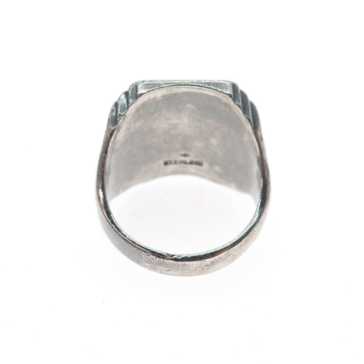 BATES & KLINKE 925 Sterling Silver Antique Black Onyx Boy Scouts Ring Size 9.25