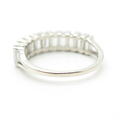 925 Sterling Silver Pave C Z Ring Size 7.25