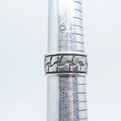 925 Sterling Silver Vintage Braided Band Ring Size 6.75